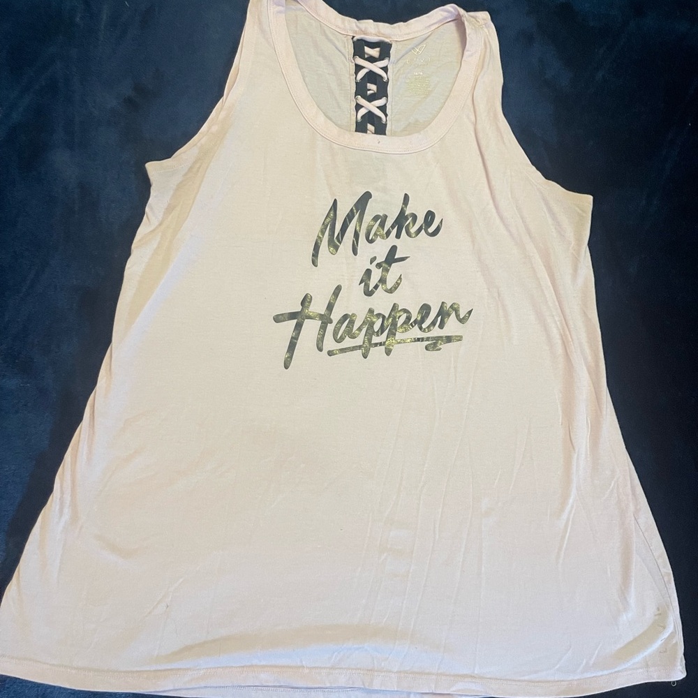 Make It Happen Women's light pink Tank Top (bin F)